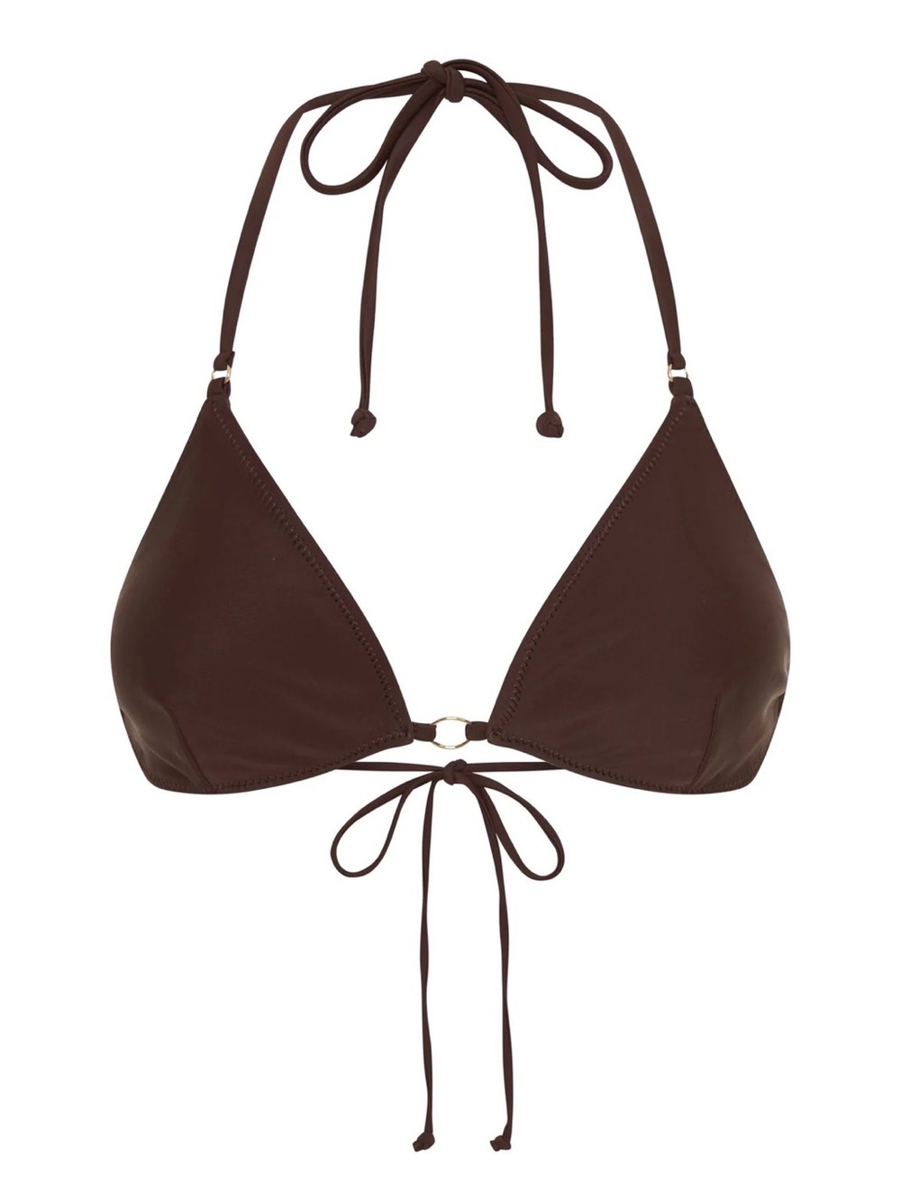 NWT VACAY Swimwear Palma Bathing Suit Top Size S in Chocolate